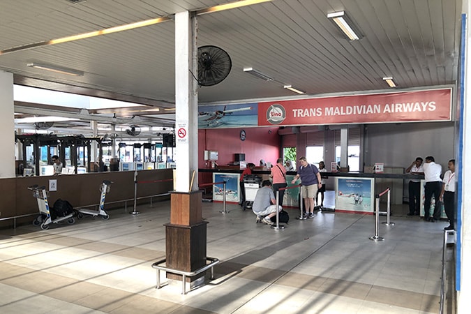 Hulhulhe arrivi aeroporto Velana Maldive