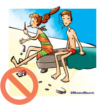 Non butare i mozziconi in spiaggia o in mare