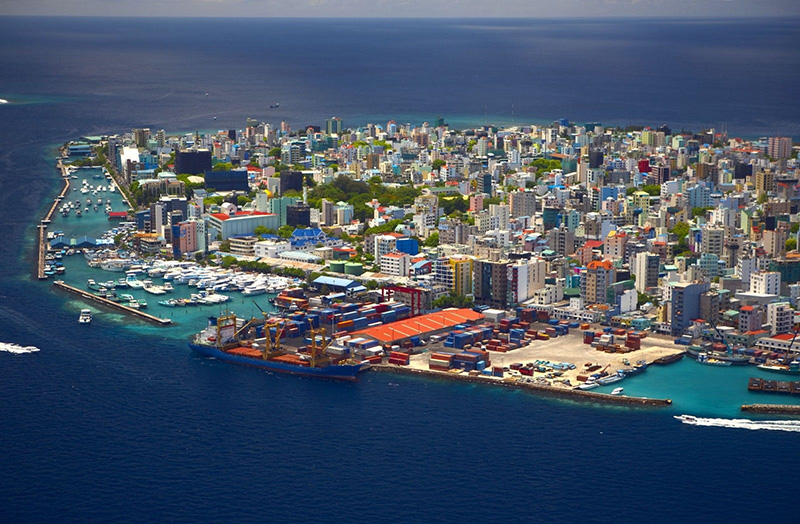 Male' dall'alto, Maldive
