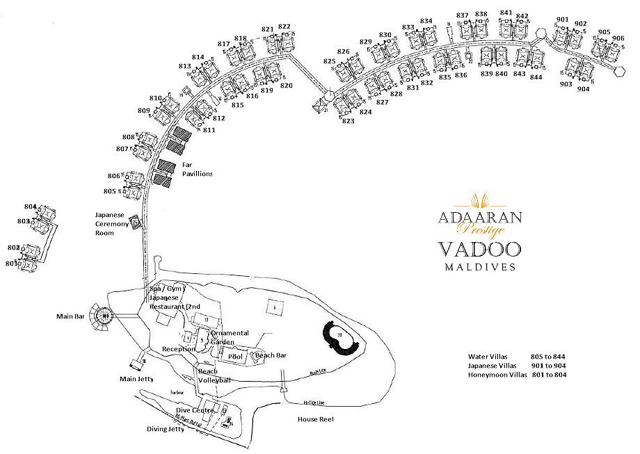 mappa Vadoo Maldive, Map Maldives
