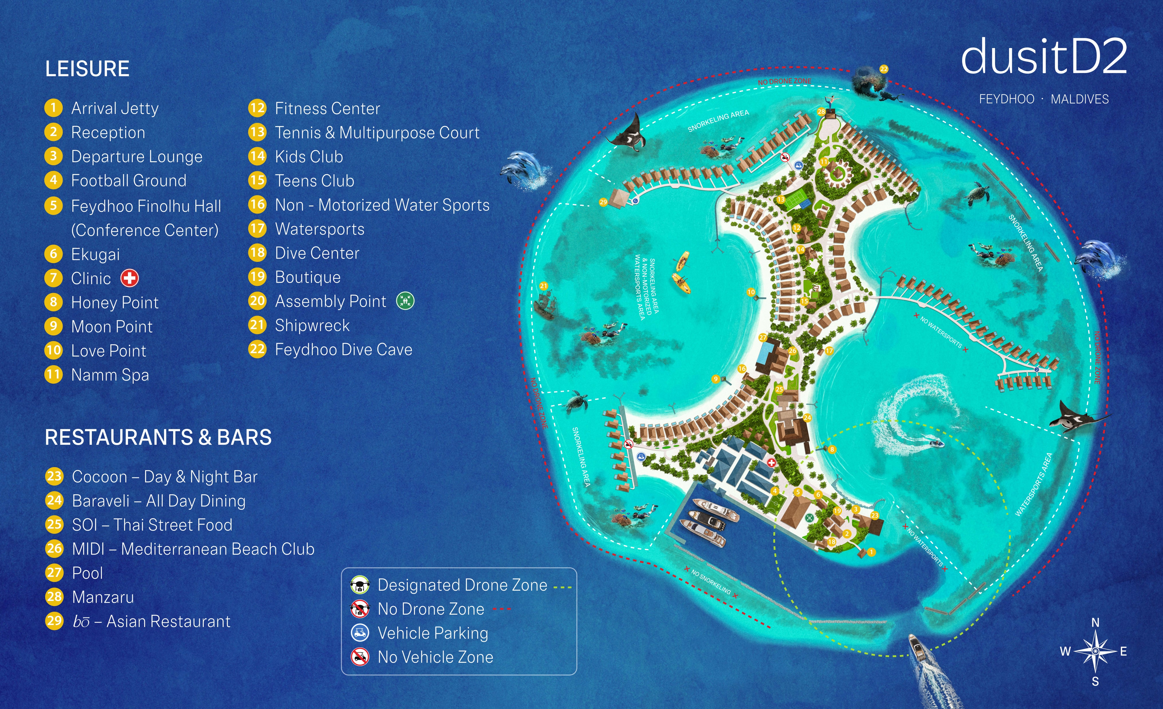 mappa dusitD2 Feydhoo Maldives, Map Maldives