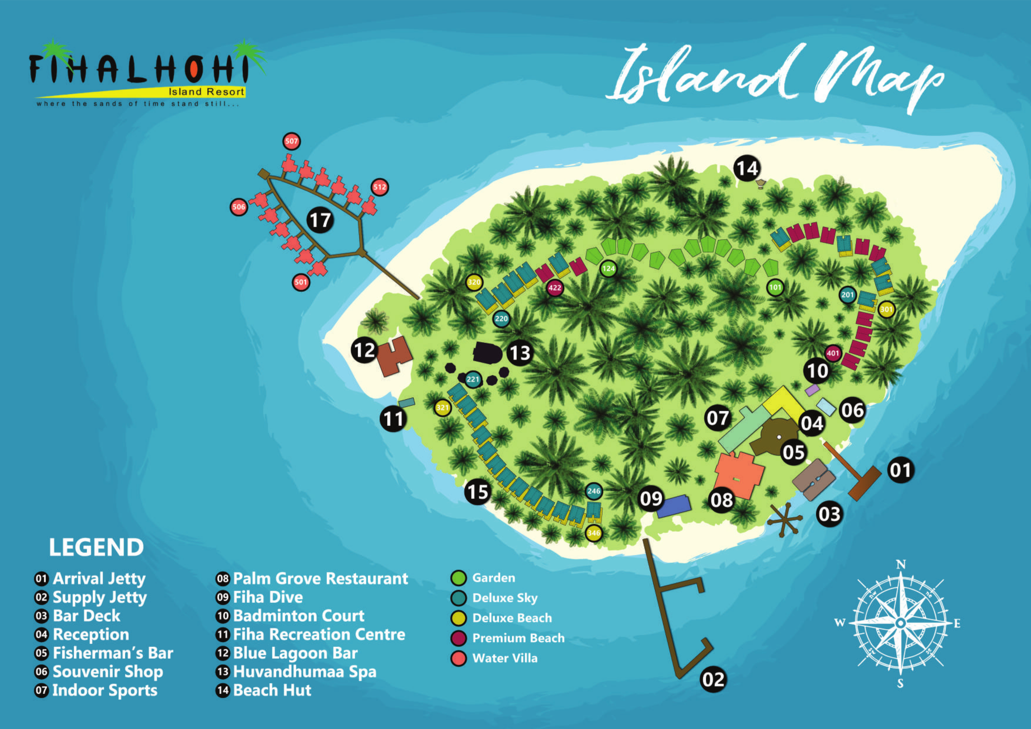 mappa Fihalhohi Maldive, Map Maldives