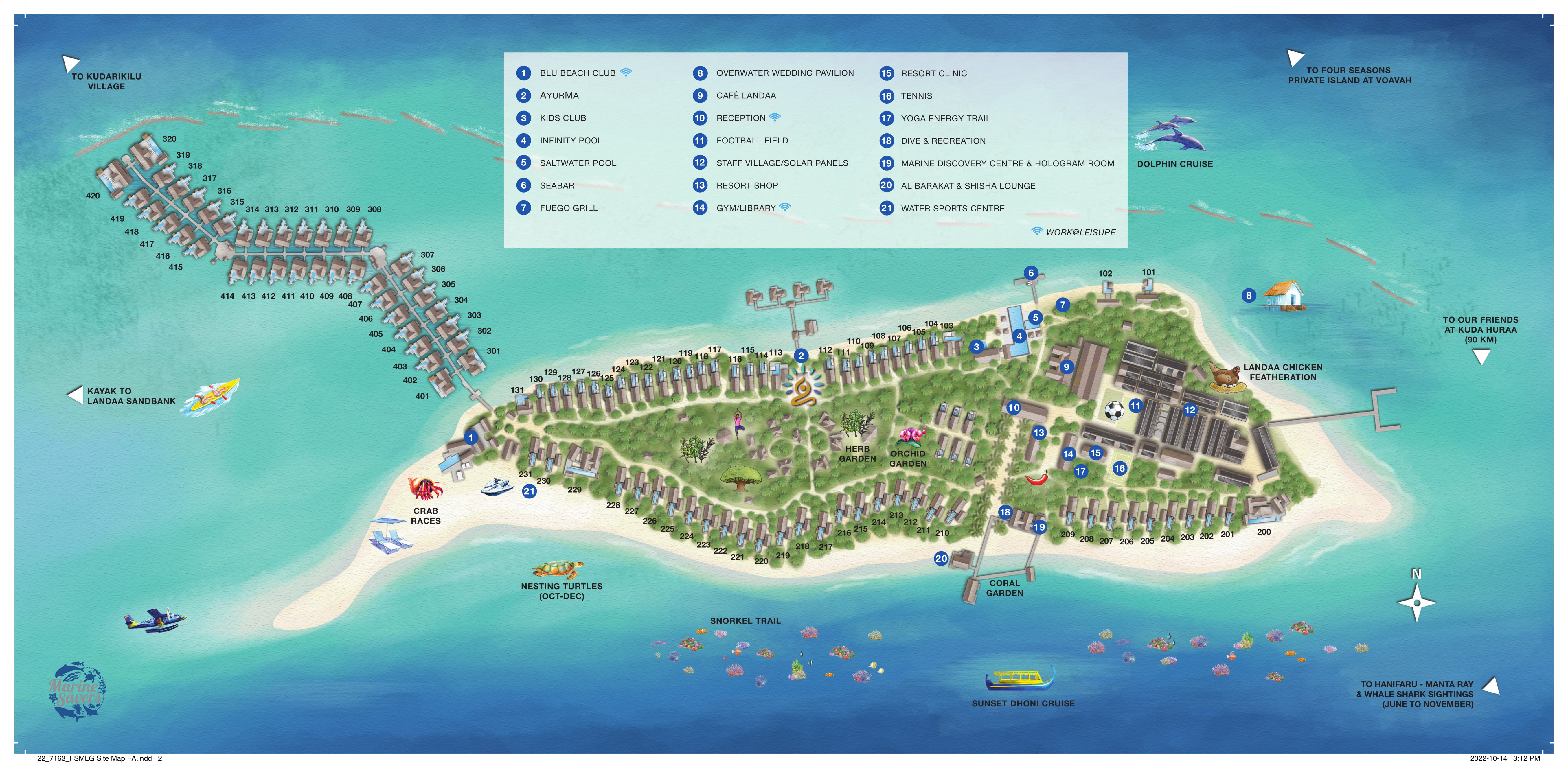 mappa Four Seasons Landaa Giraavaru Maldive, Map Maldives