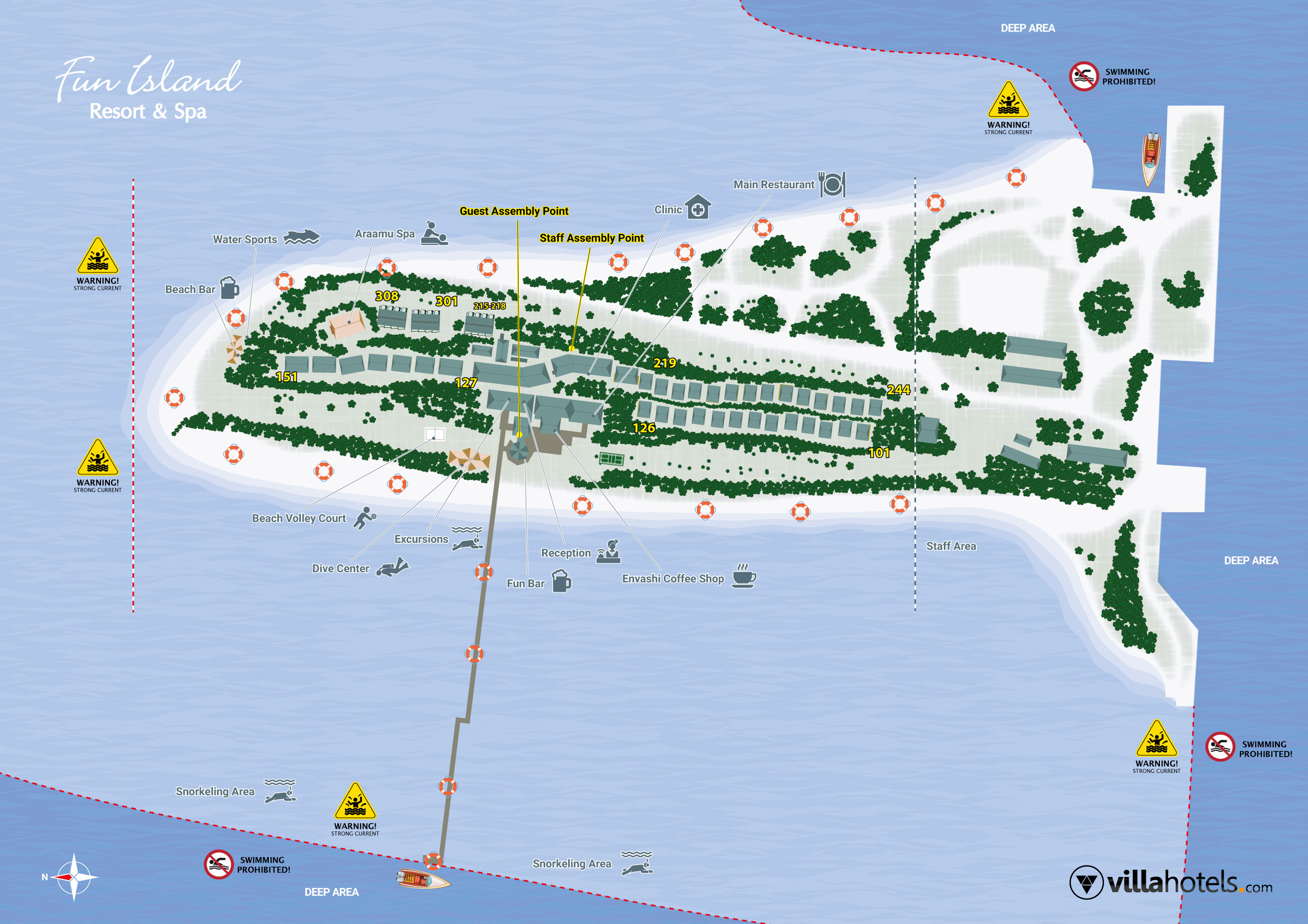 mappa Fun Island Resort, Map Maldives