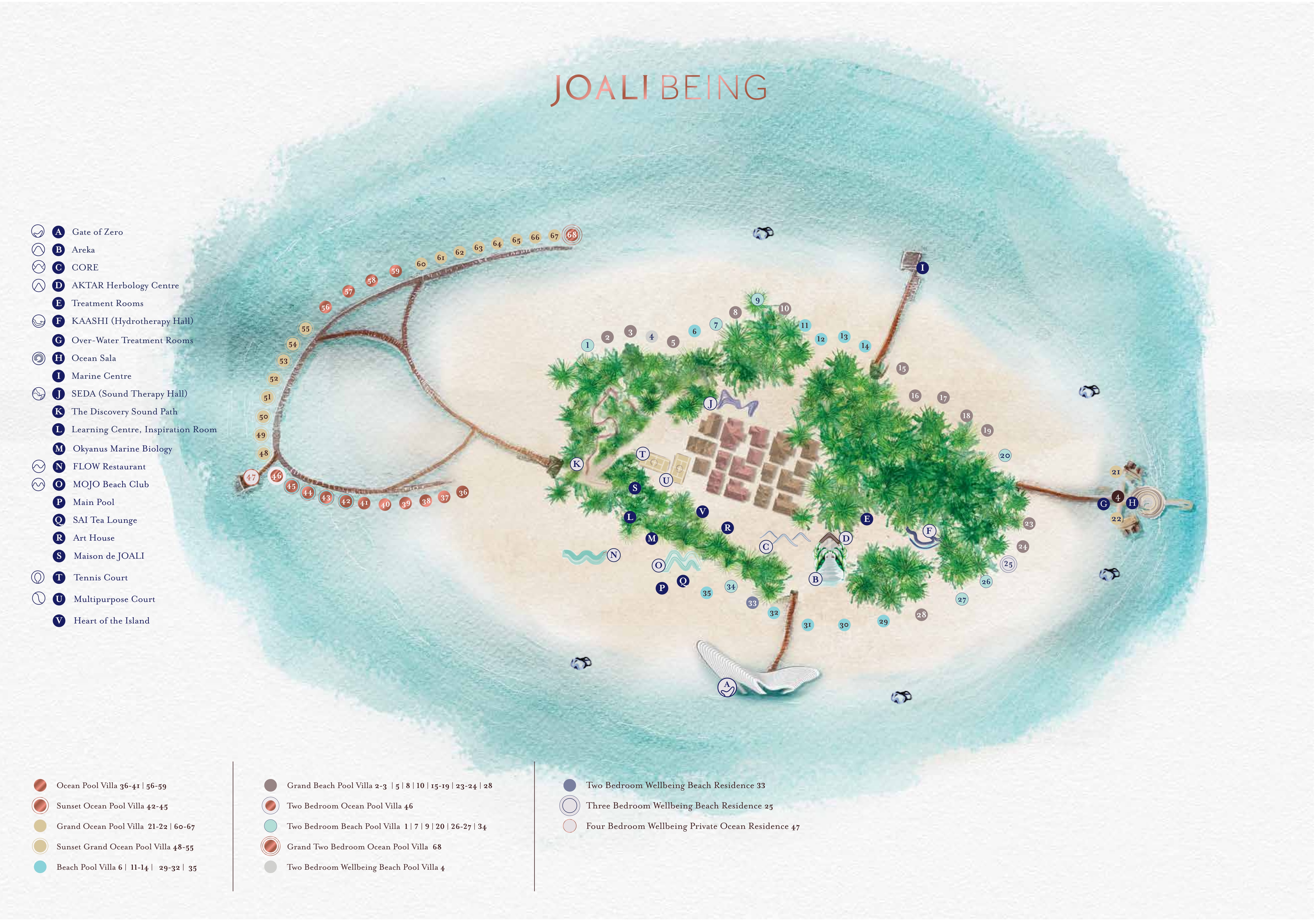 Joali Being Bodufushi, Map Maldives