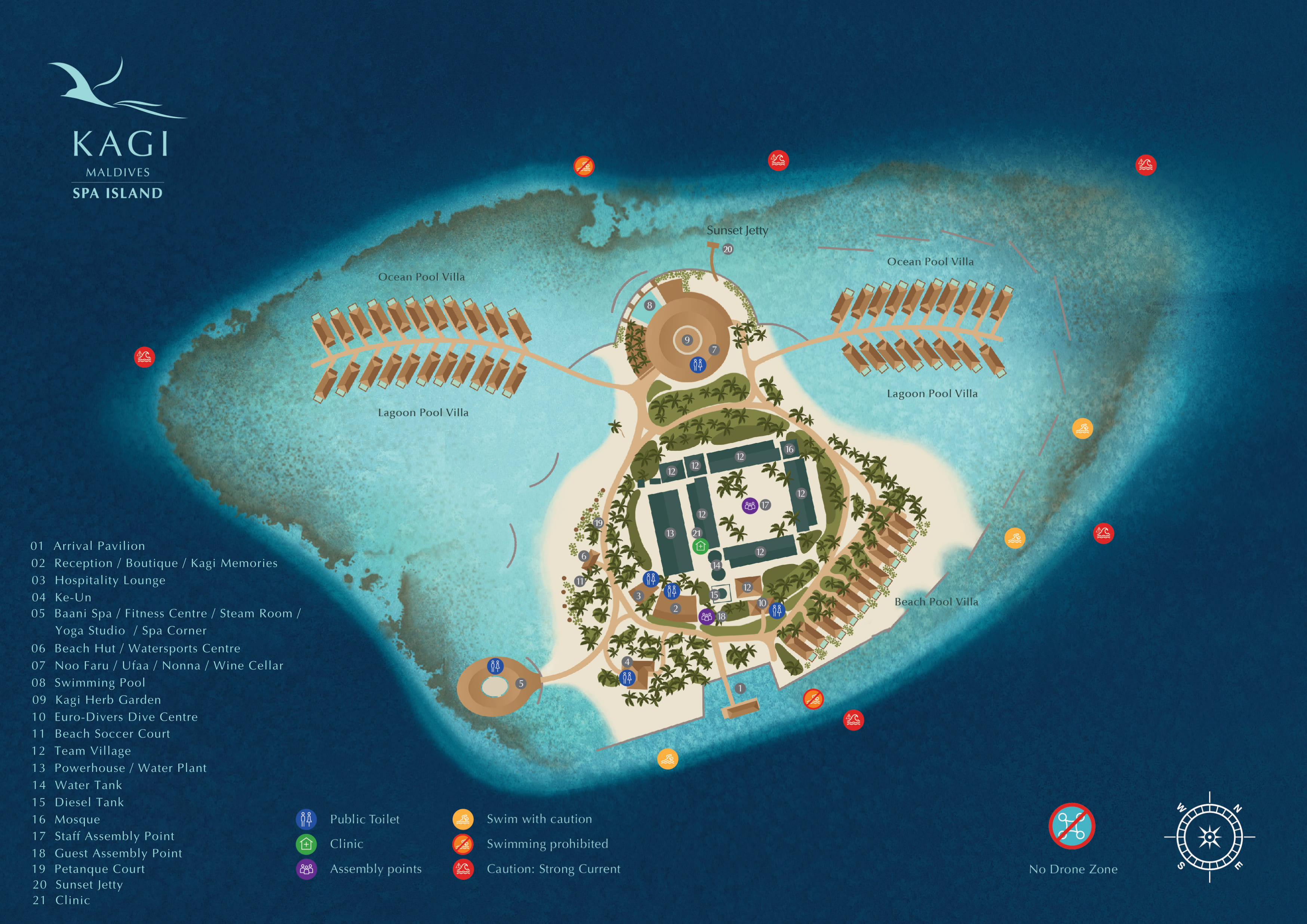 mappa Kagi Maldives Spa Island, Map Maldives