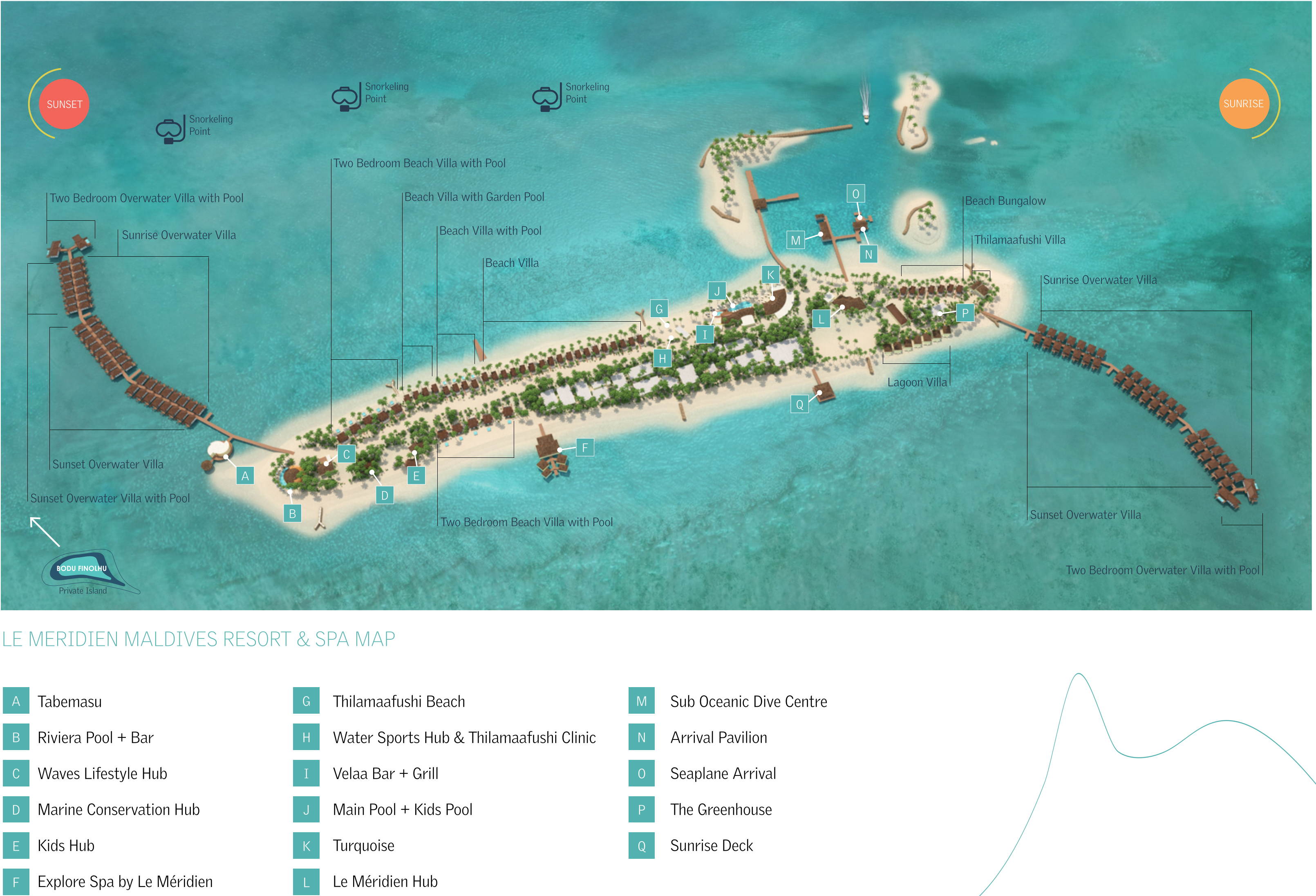 mappa Le Méridien Maldives Resort & Spa Maldive, Map Maldives