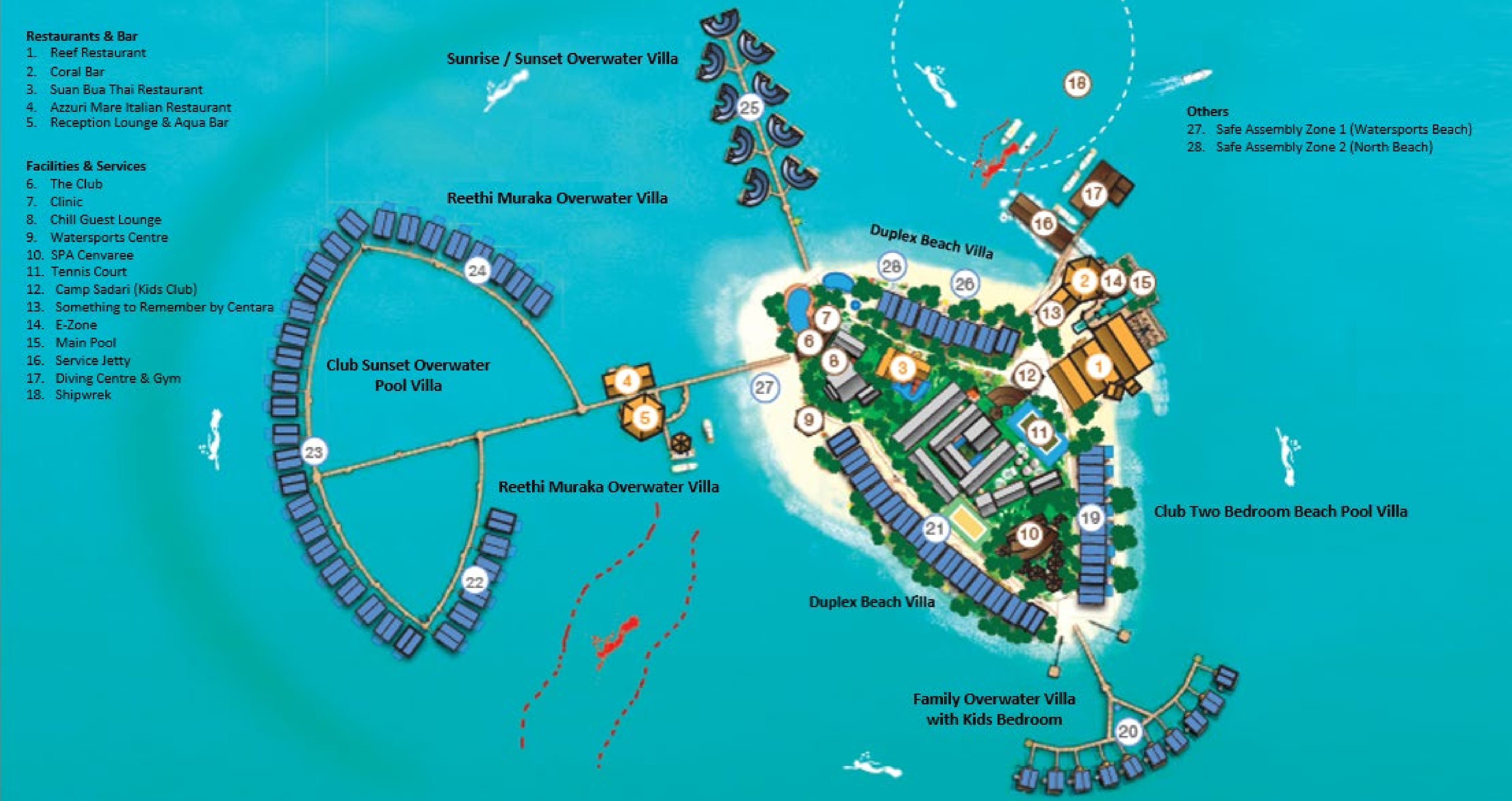 mappa Centara Machchafushi Maldive, Map Maldives