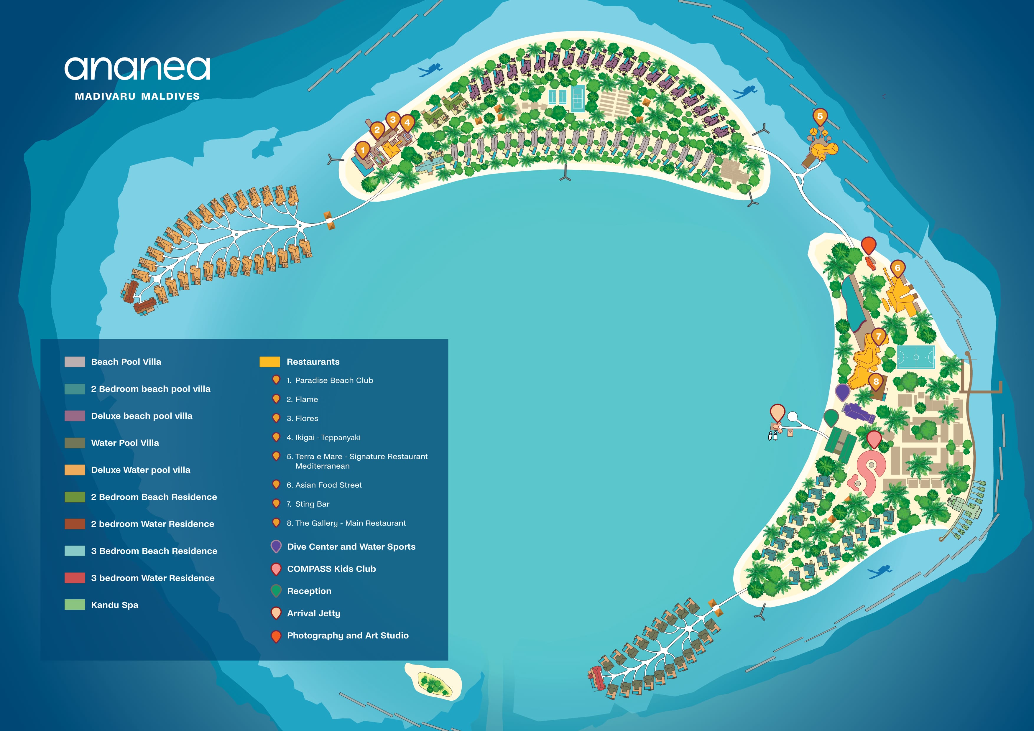 mappa Ananea Madivaru Maldives, Map Maldives
