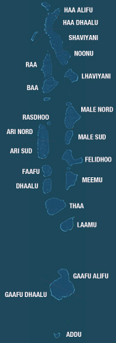 Mappa delle Isole Maldive