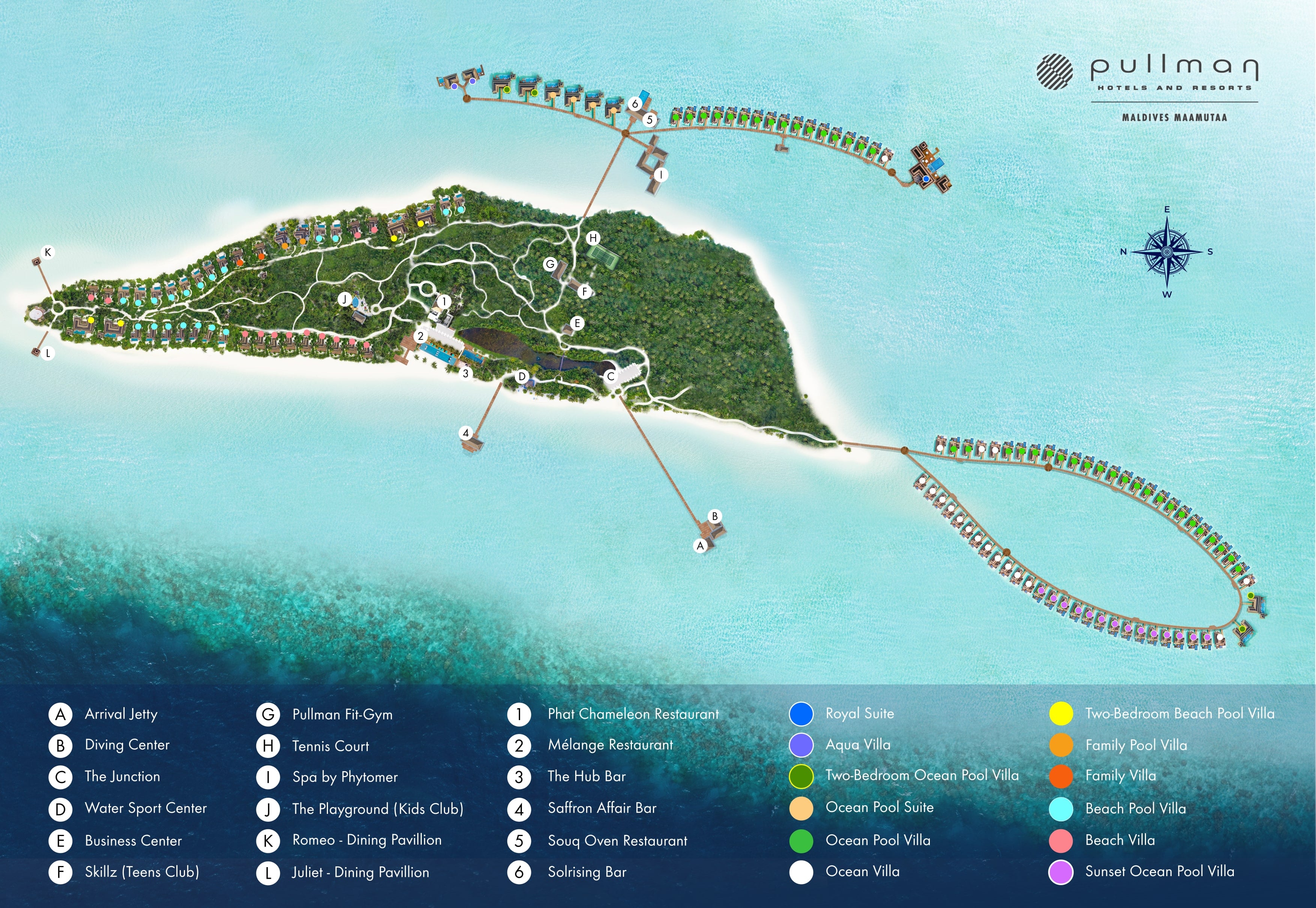 mappa Pullman Maldives Maamutaa Resort, Map Maldives