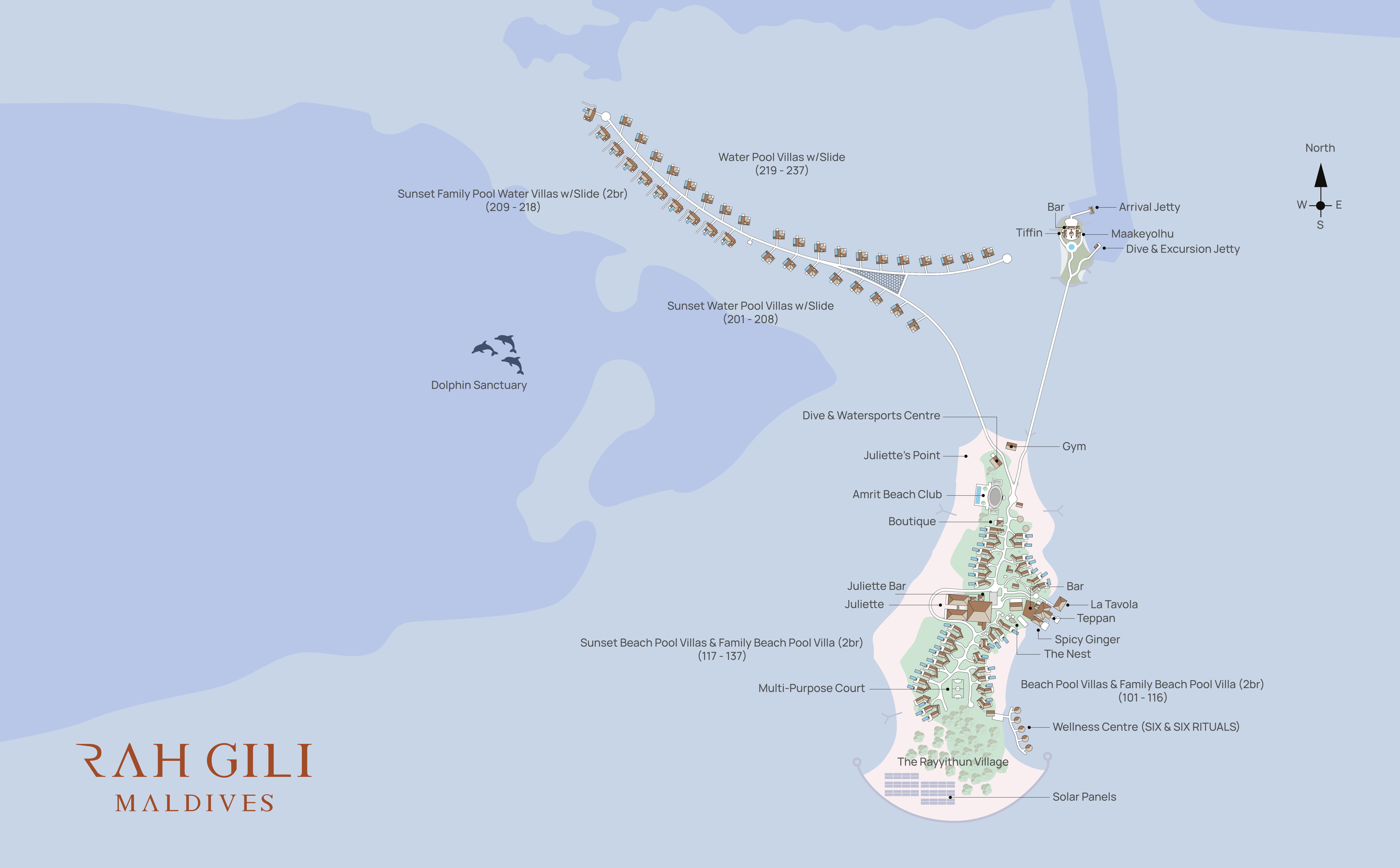 mappa Rah Gili Maldives, Map Maldives
