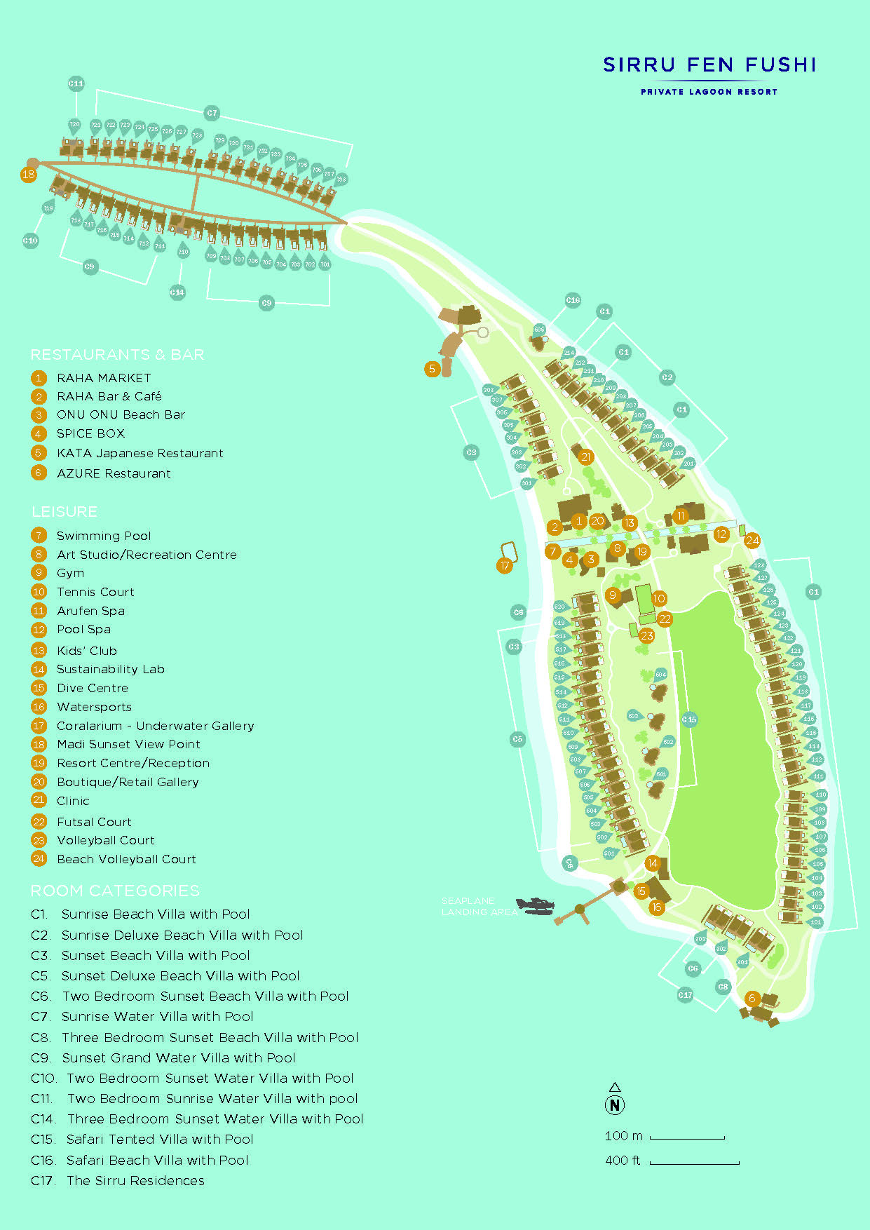 mappa Fairmont Maldives Sirru Fen Fushi, Map Maldives