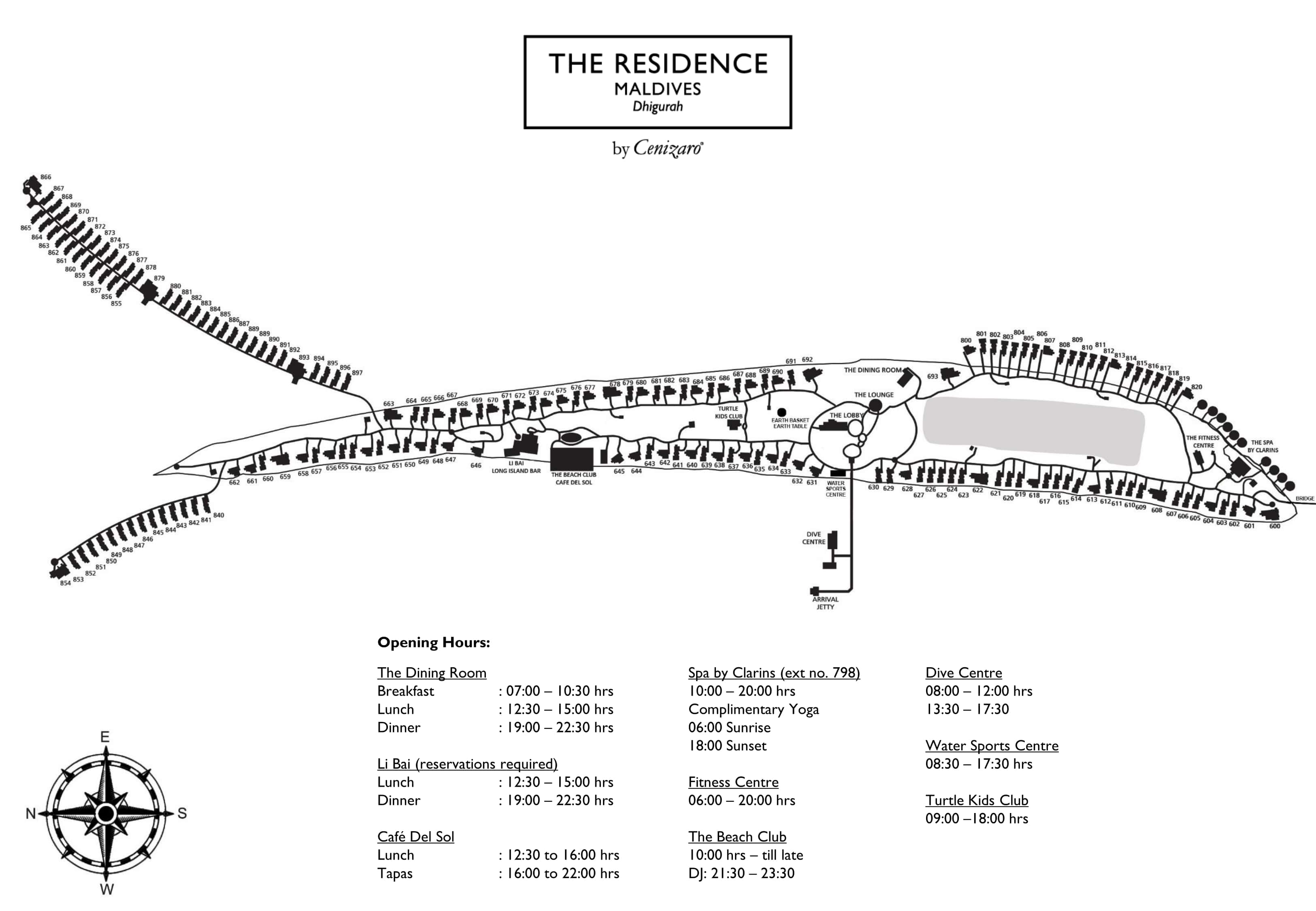 mappa The Residence Maldives at Dhigurah